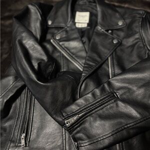 Abercrombie & Fitch Sleek Black Leather Jacket